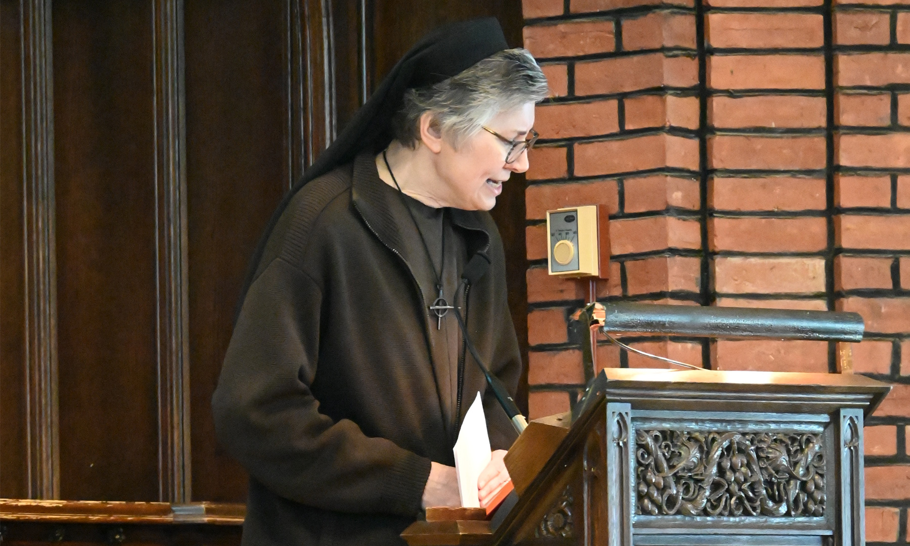 A new altar and ambo are built for the cathedral chapel
