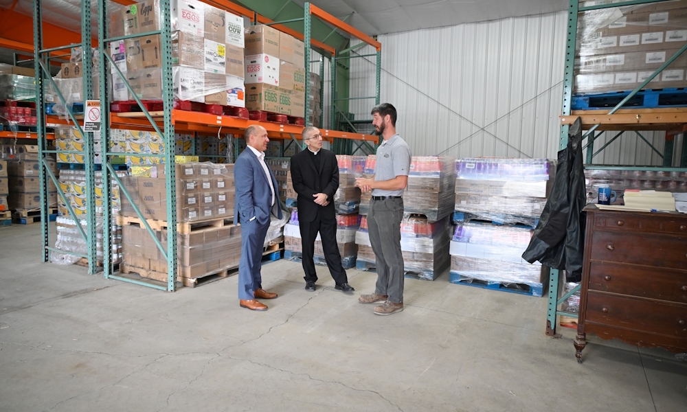 Bishop Ruggieri gets a firsthand look at efforts to feed The County